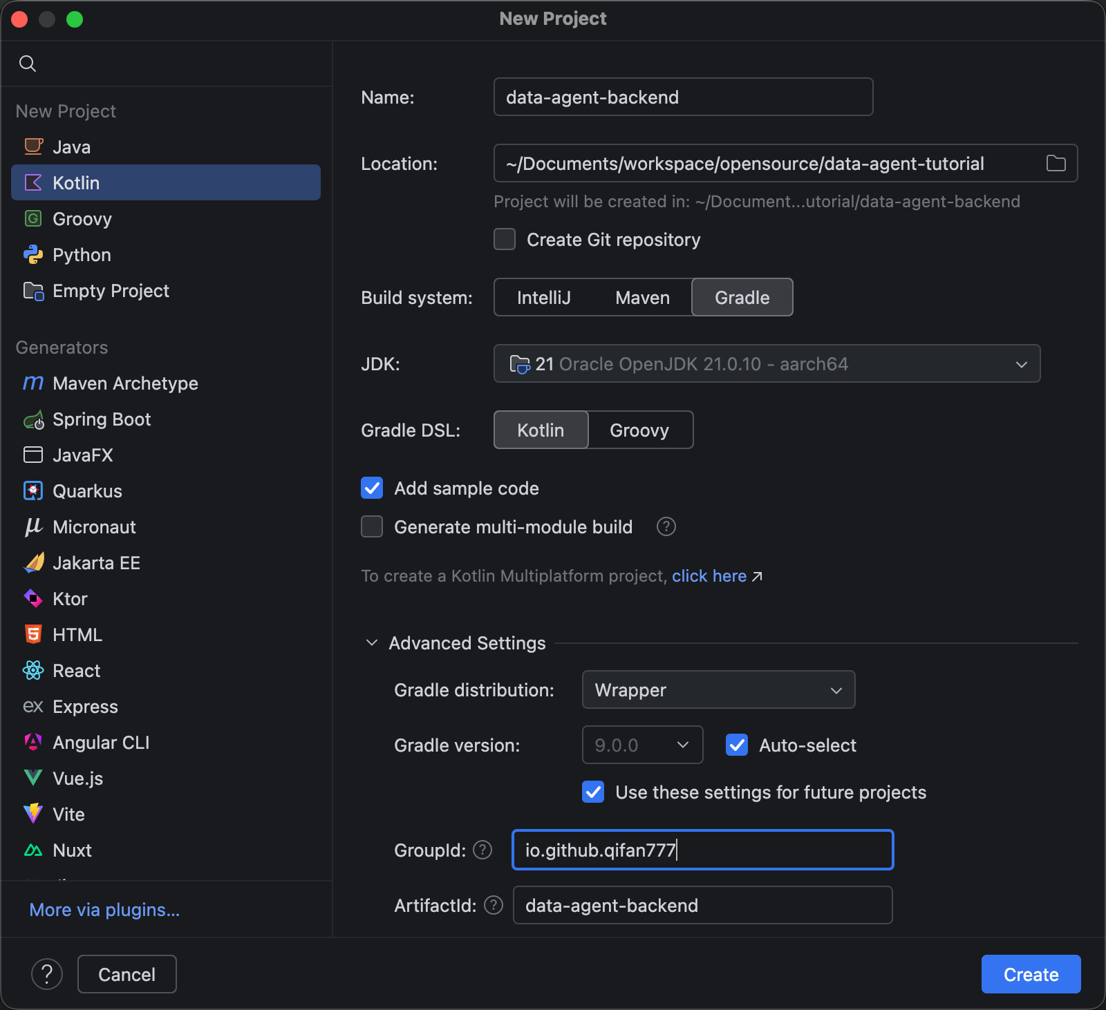 idea创建kotlin工程